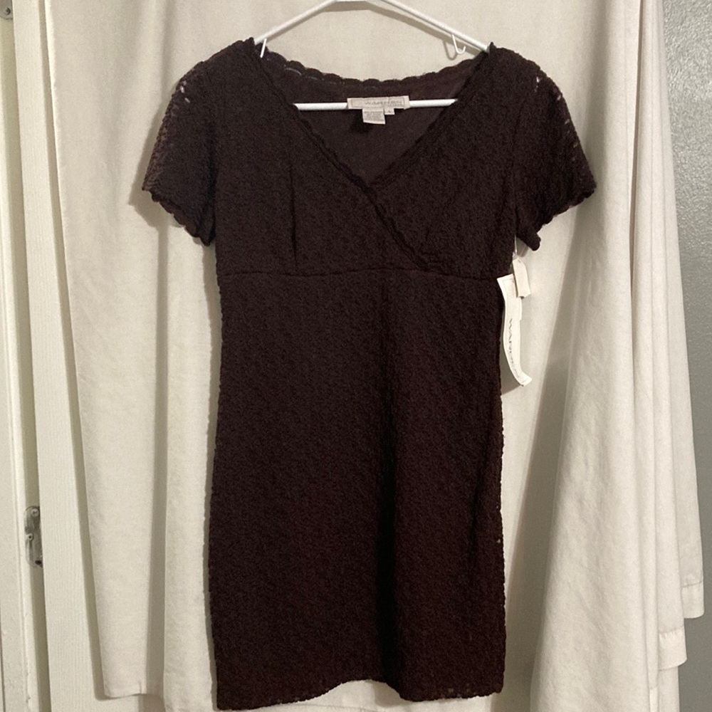 Warren petites dress Womens size 4 NWT dark rasin color